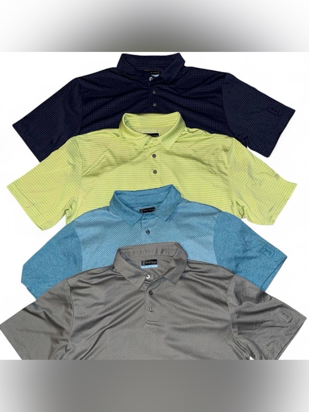 Lot 4 PGA TOUR Pro Series Performance Golf Polo Shirts Men L/L/L/M EUC